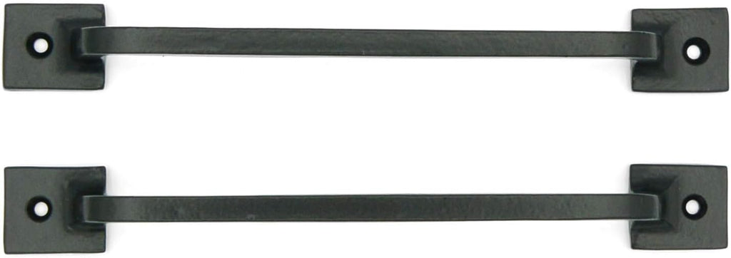 Black Cast Iron Pull Handles 12 inch Set of 2 T836