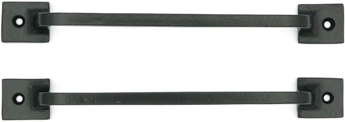 Black Cast Iron Pull Handles 12 inch Set of 2 T836