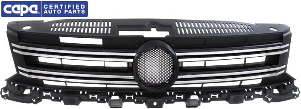Textured Black Plastic Grille Assembly with Chrome Molding V383
