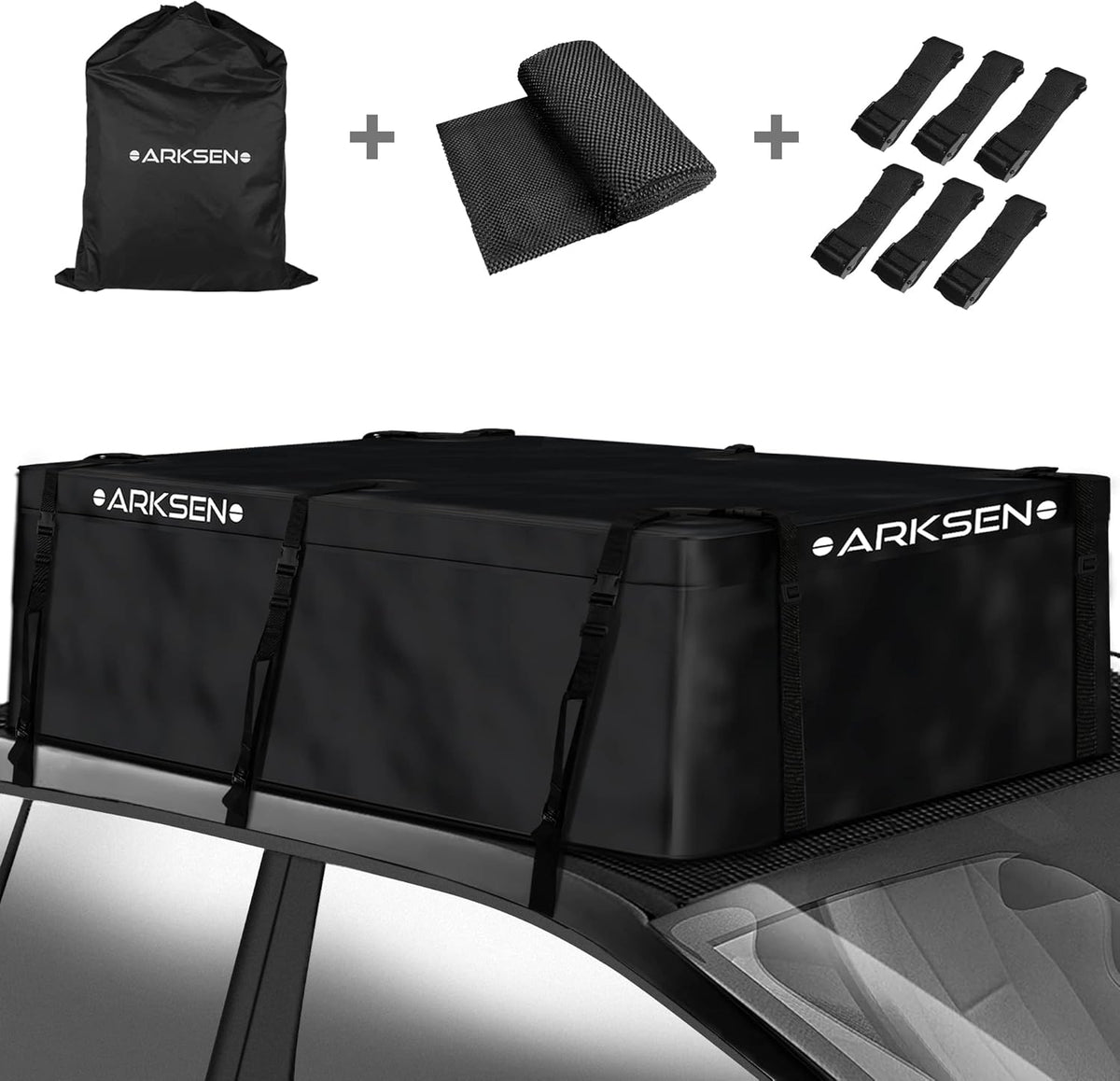 Waterproof Rooftop Cargo Carrier Bag with 6 Door Hook Straps K3348