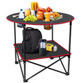 Portable Folding Camping Table with 4 Cup Holders & Carry Bag G26823