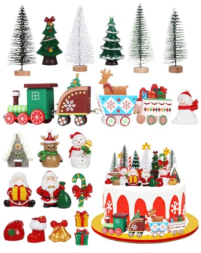 19 Piece Christmas Cake Decorations Set D968