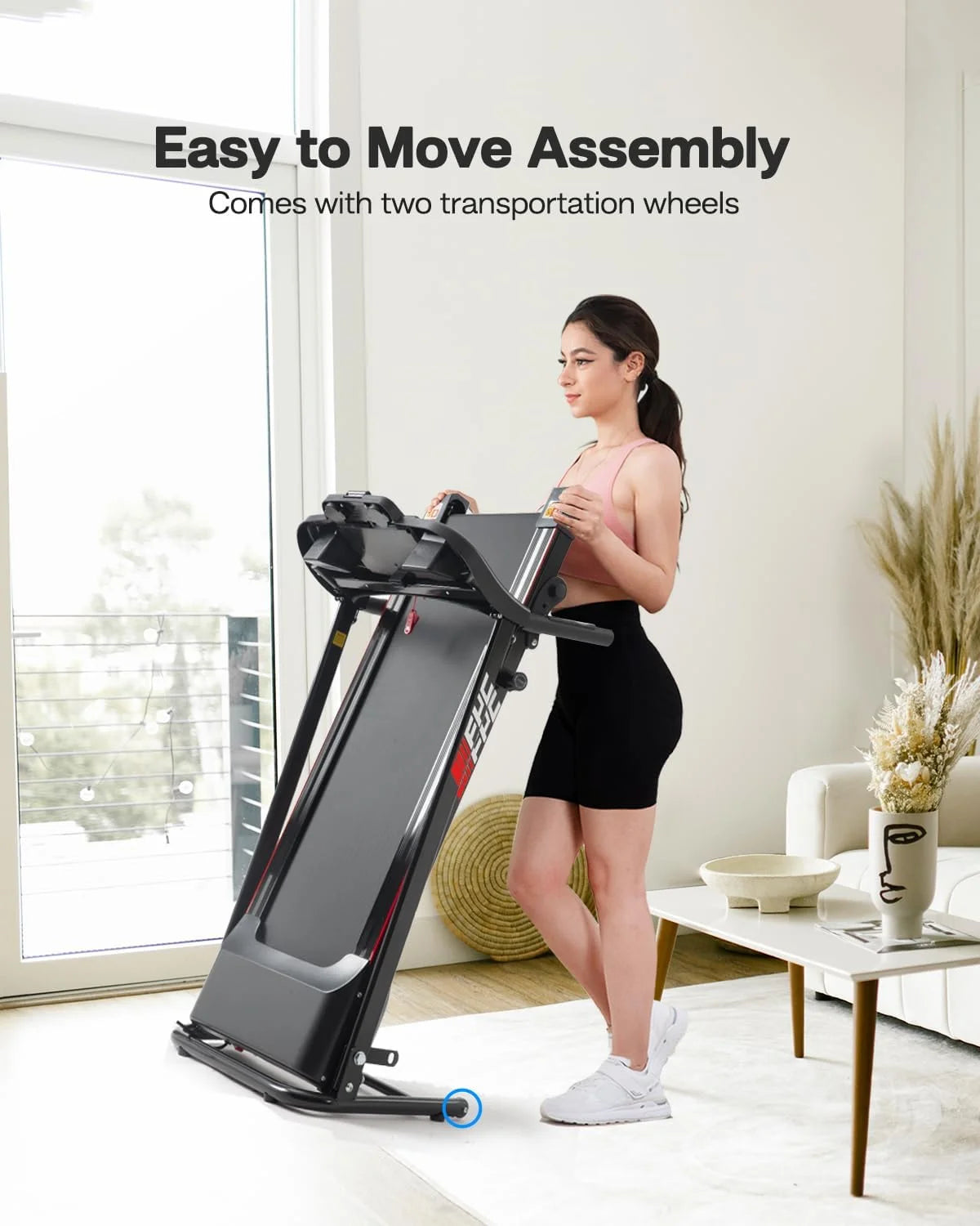 Foldable Treadmill with Incline and Bluetooth Q557815