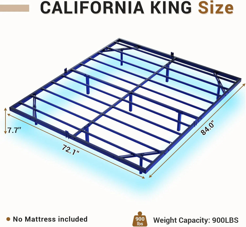 King Size Metal Platform Bed Frame with LED Lights G40474