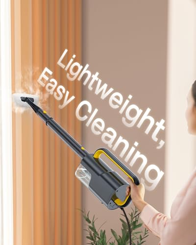 10-in-1 Steam Mop with Detachable Handheld Steamer, 350ml Tank, 2-Level Control and Swivel Head, Gray B94940