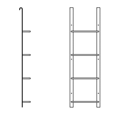 5-Rung Grey Egress Ladder L379