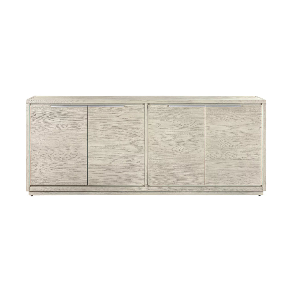 Grey Oak Wood 4 Door Sideboard Buffet U4117