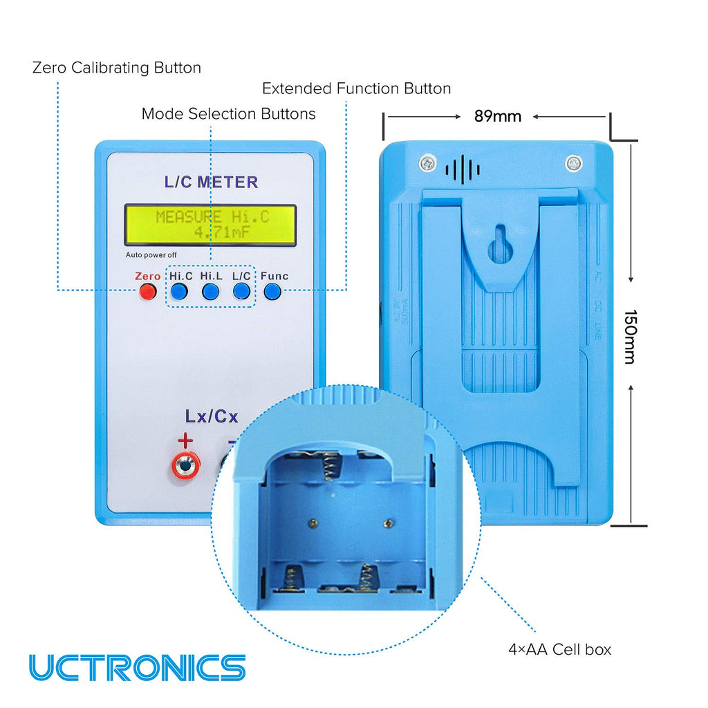 Handheld LC Inductor Capacitor Tester Meter Kit R241266