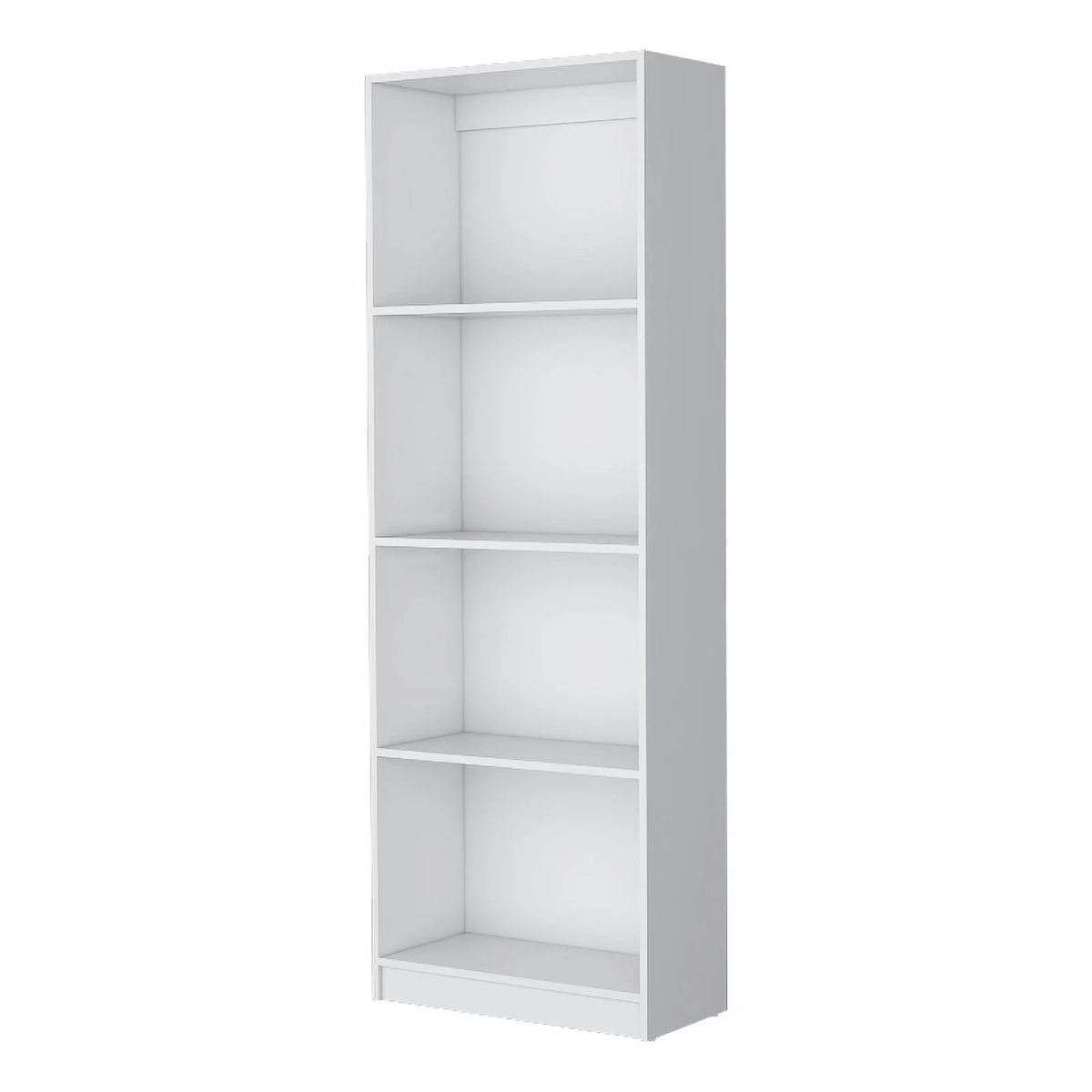 2-Piece Set with Computer Desk and Wood Bookcase in White W943