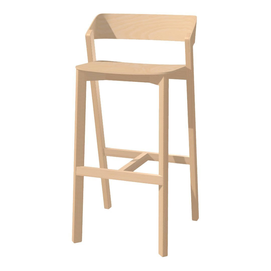 Beech Frame Barstool Q393