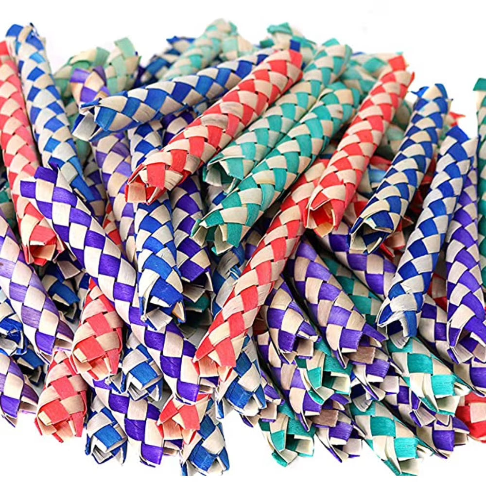 Classic Chinese Bamboo Finger Traps, Pack of 72, Assorted Colors I610671