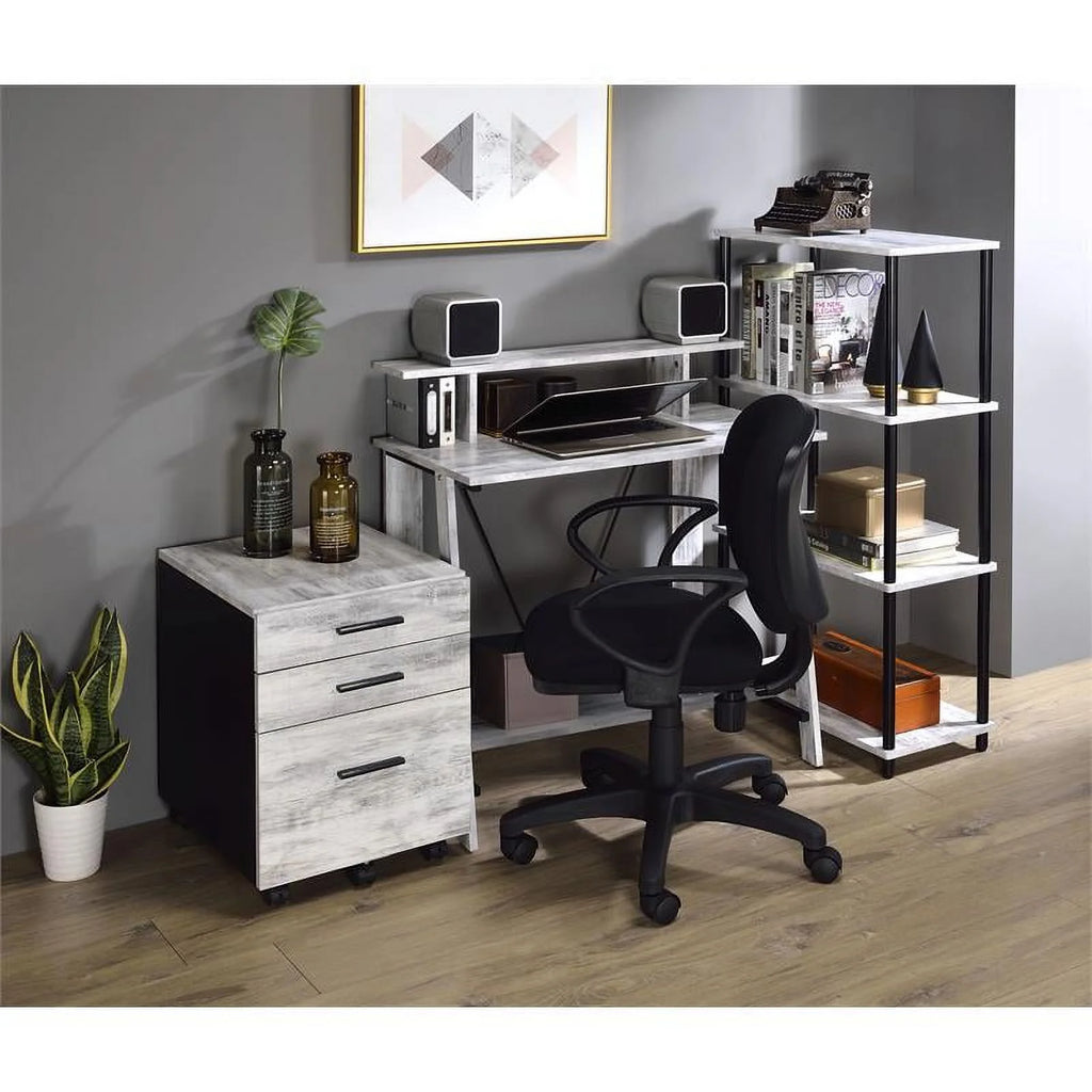 Antique White and Black Wood Writing Desk M648695