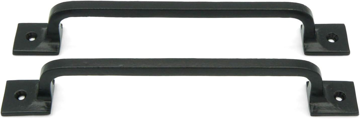 Black Cast Iron Pull Handles 12 inch Set of 2 T836