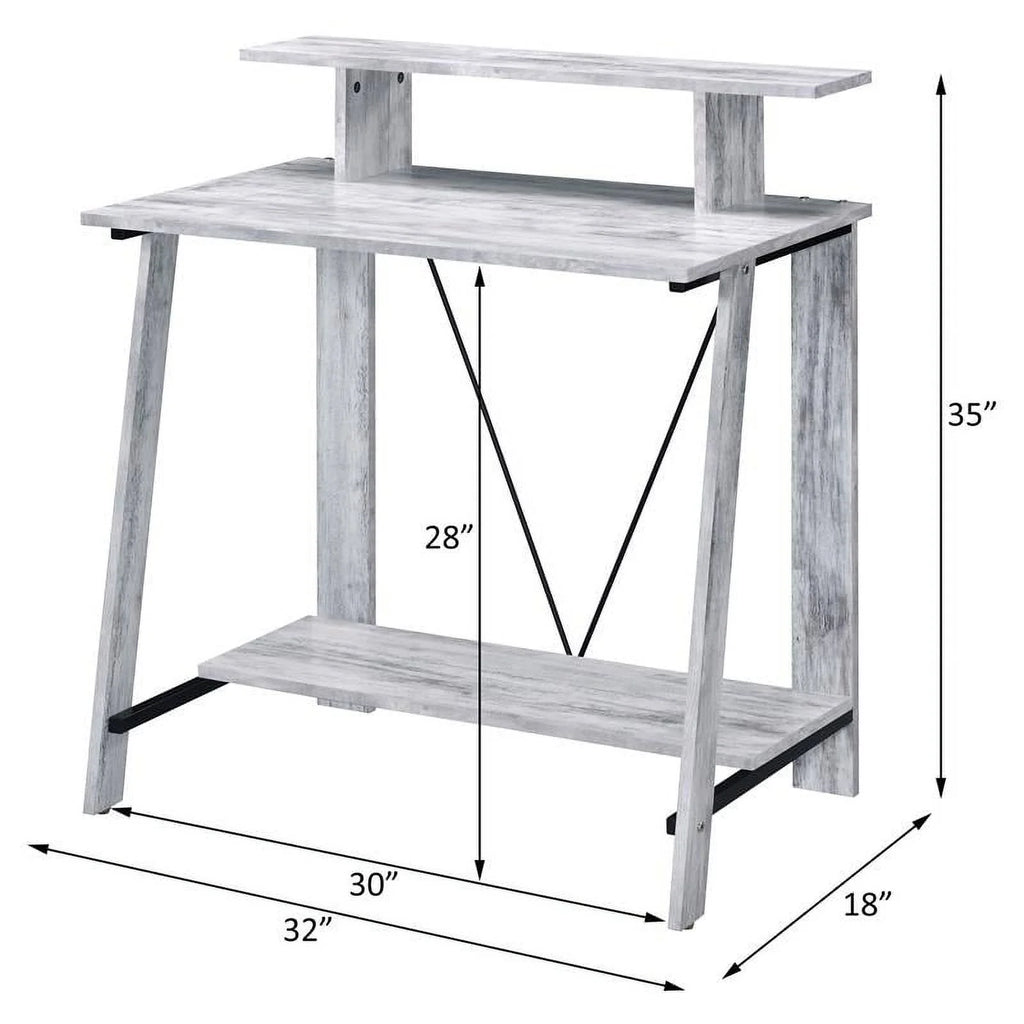 Antique White and Black Wood Writing Desk M648695