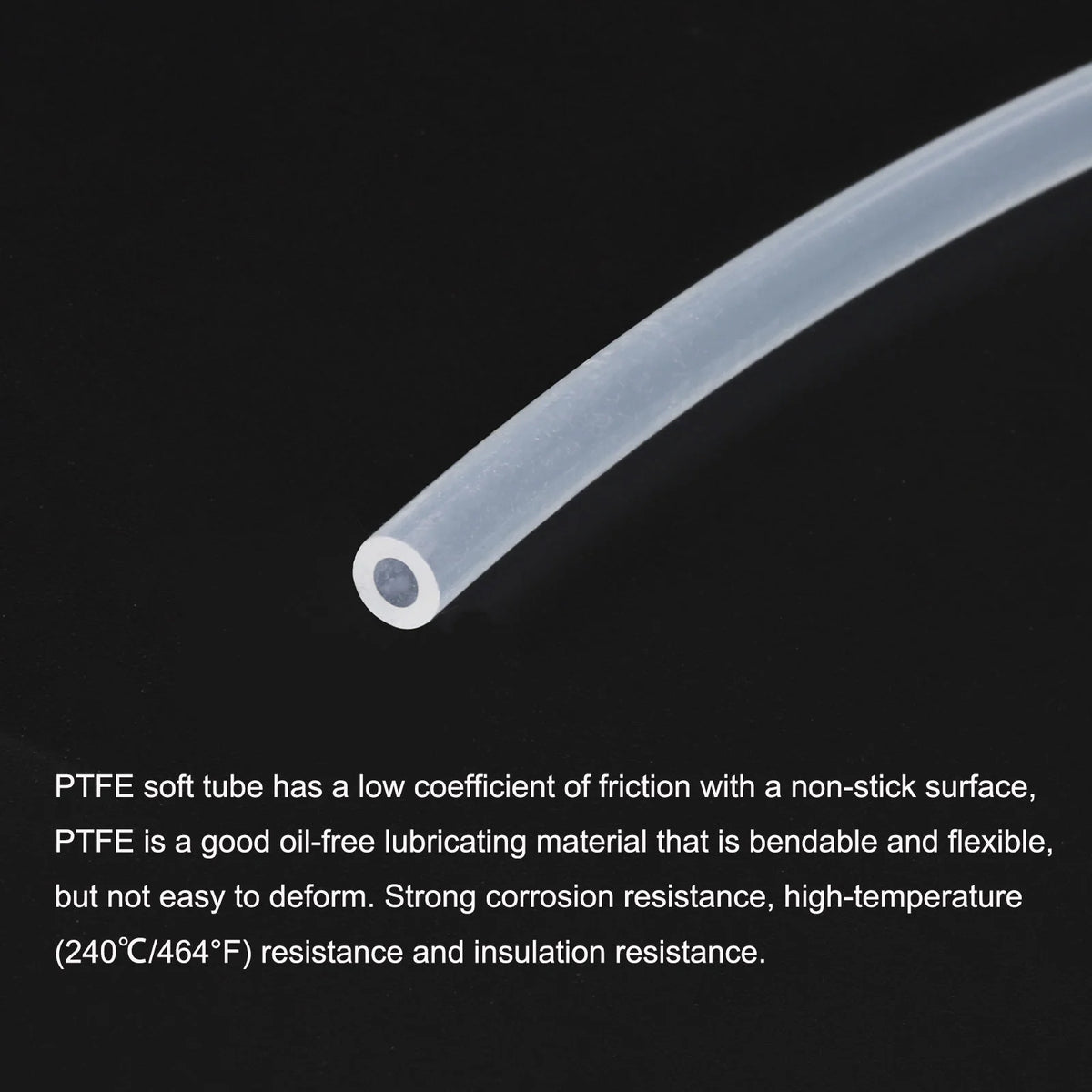 Clear 3D Printer PTFE Tubing Hose, 16.4ft, 3mm ID 6mm OD G30911