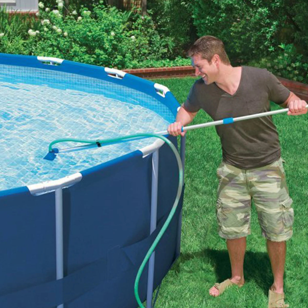Steel Frame Pool Ladder & Cleaning Maintenance Kit W22279