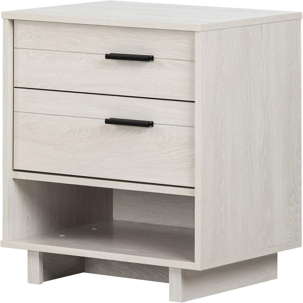Winter Oak Nightstand with Cord Catcher C512