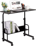 Black Mobile Side Table with Wheels A620950