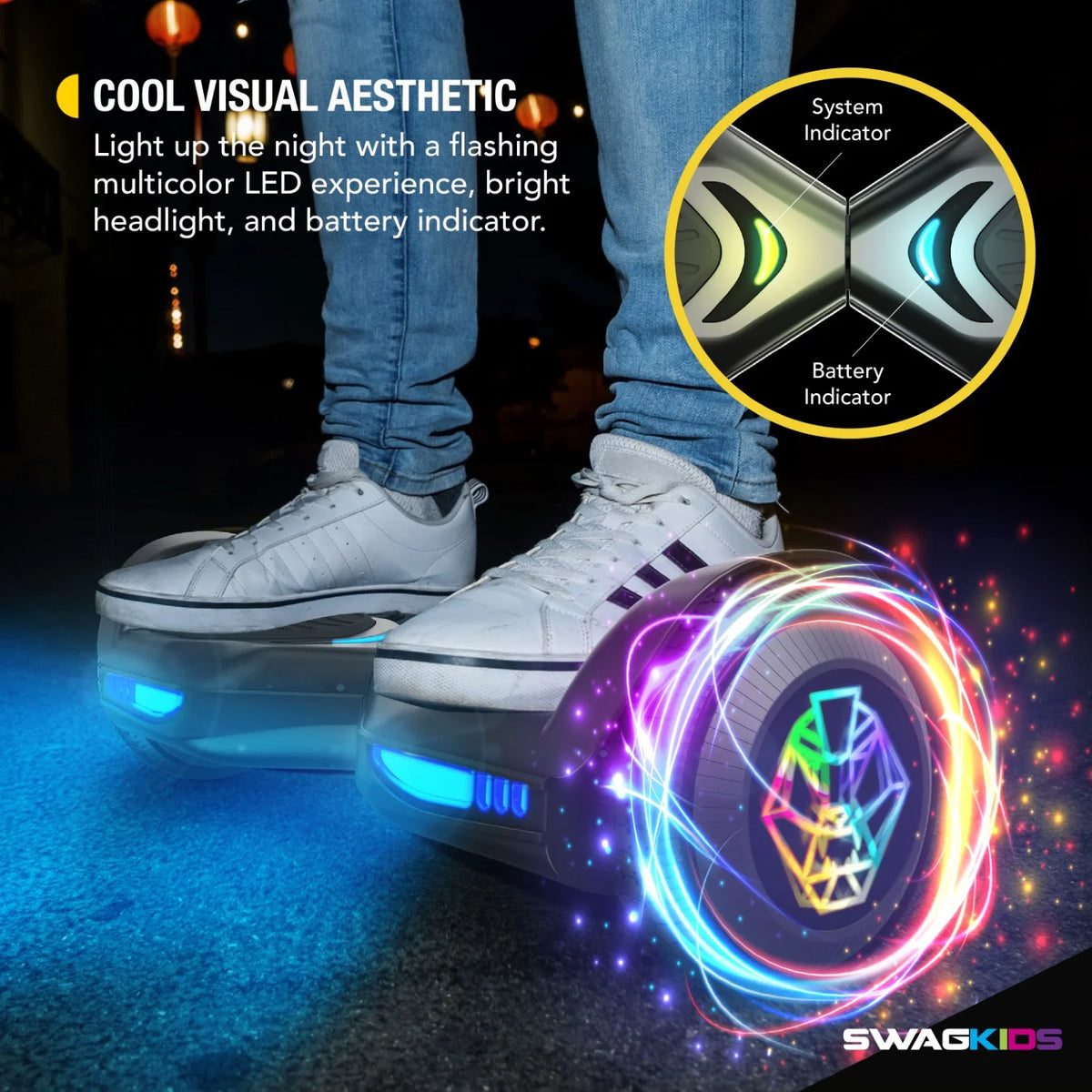 Multicolor Hoverboard with Bluetooth Speaker R103
