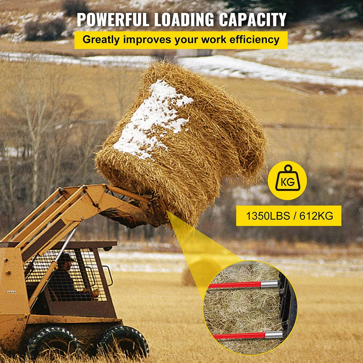 32" 1350lb Capacity Square Hay Bale Spear G28971