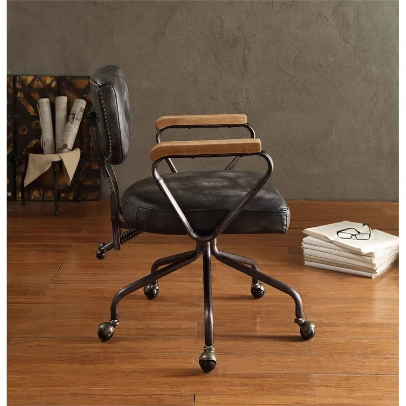 Wooden Writing Desk and Swivel Office Chair K309657