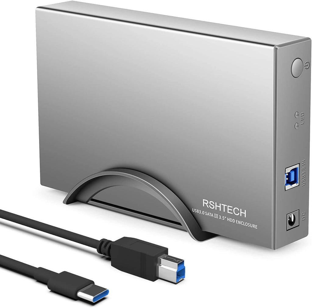 USB 3.0 to SATA Aluminum External Hard Drive Dock Case for 3.5 inch HDD SSD J525