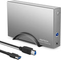 USB 3.0 to SATA Aluminum External Hard Drive Dock Case for 3.5 inch HDD SSD J525
