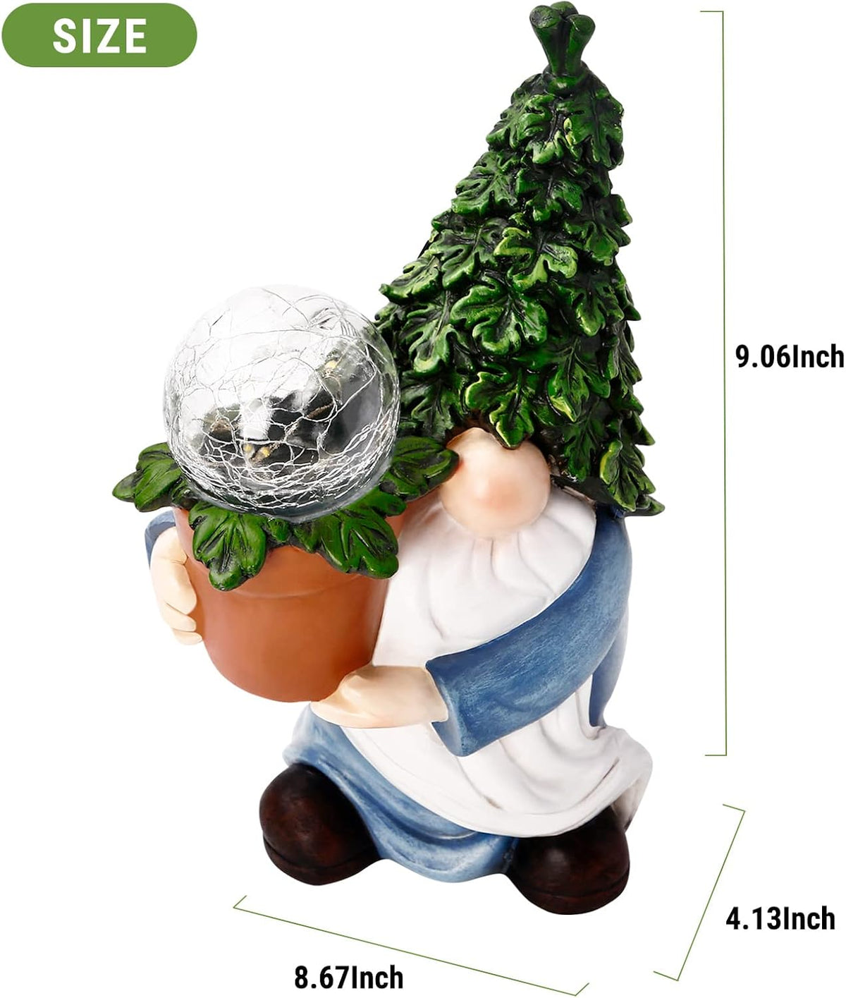 Gnome Garden Statue with Solar LED Lights G82287