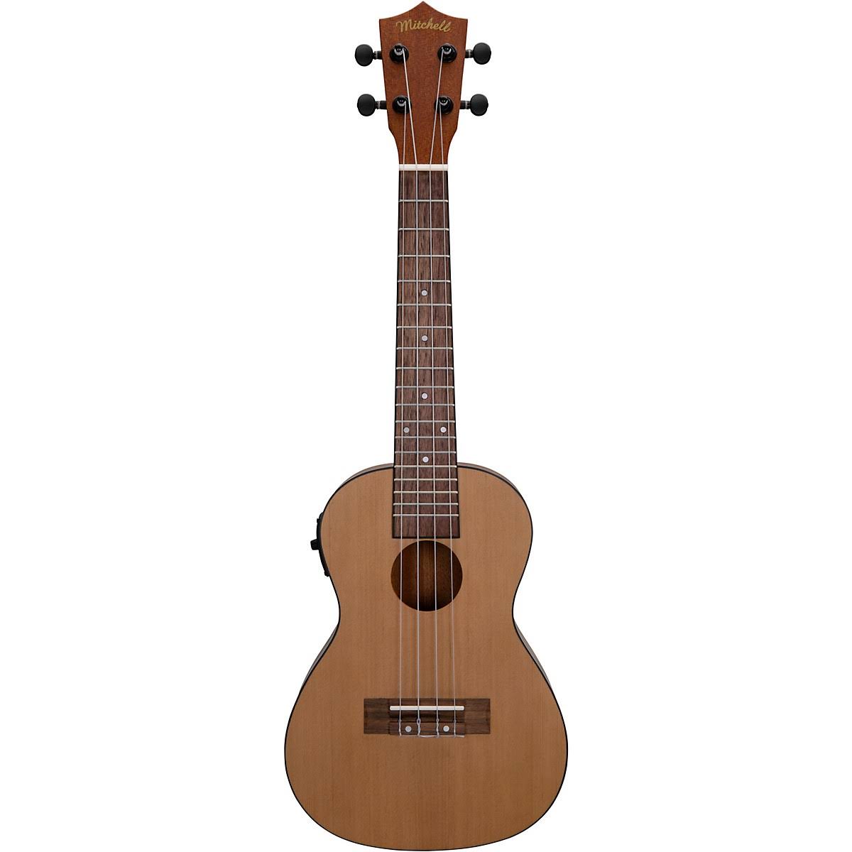 Acoustic-Electric Concert Ukulele with Solid Cedar Top Natural F22317