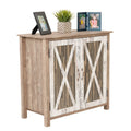 Two Door Cabinet with Rustic Barn Style Doors N592