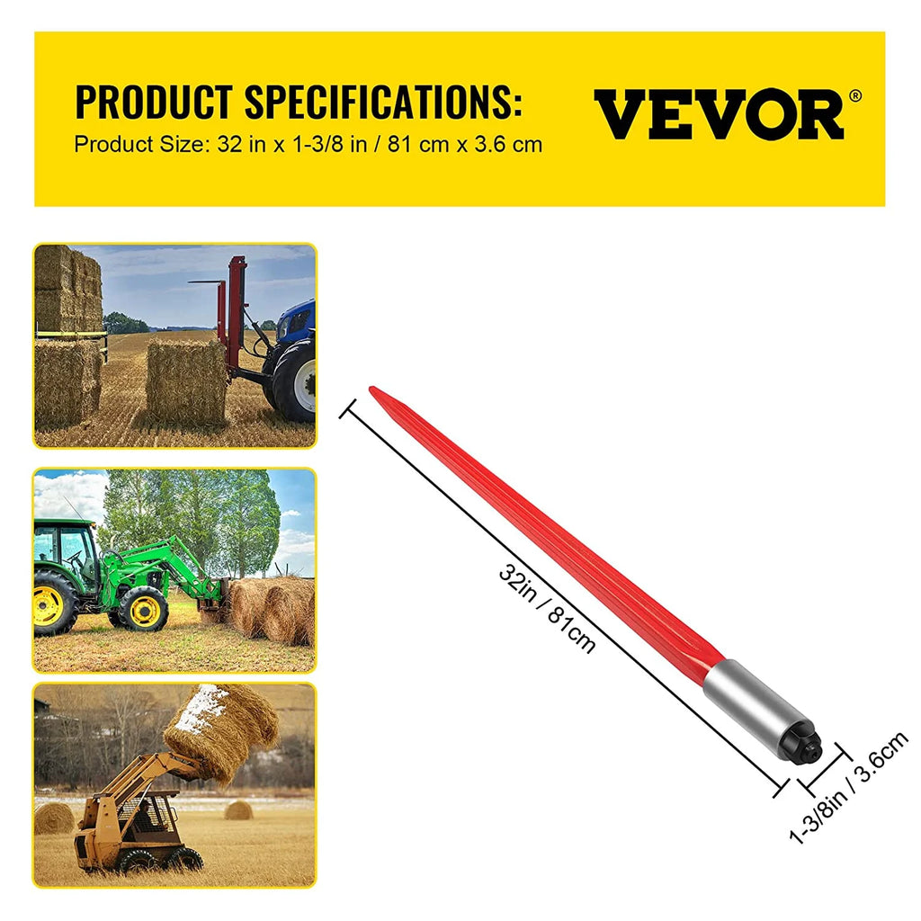 32" 1350lb Capacity Square Hay Bale Spear G28971