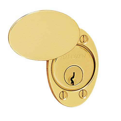 Satin Brass u0026 Black Cylinder Lock Cover Plate X55247