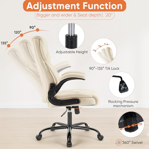 Black Ergonomic PU Leather Office Chair L345990