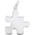 14K White Gold Puzzle Piece Charm L9510