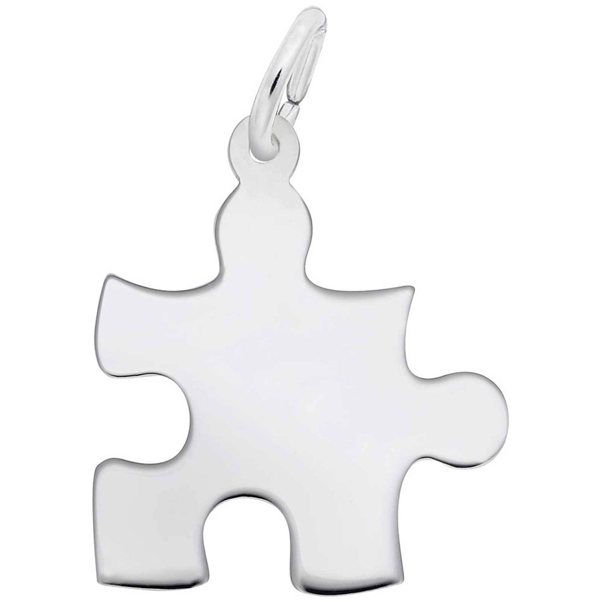 14K White Gold Puzzle Piece Charm L9510