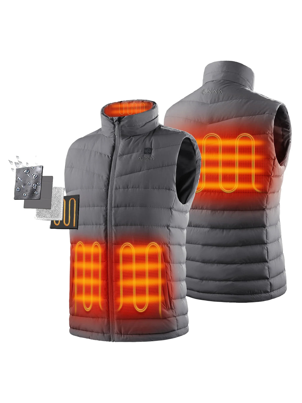 Gray Down Heated Vest U810595