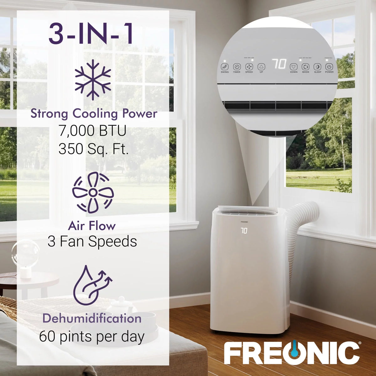 7,000 BTU Portable Air Conditioner H641459