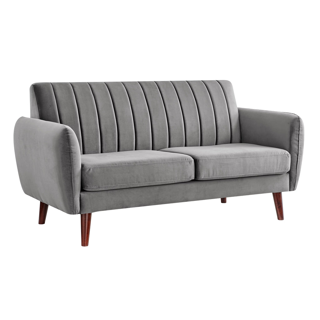 Grey Flannel Sofa and Loveseat Set V539