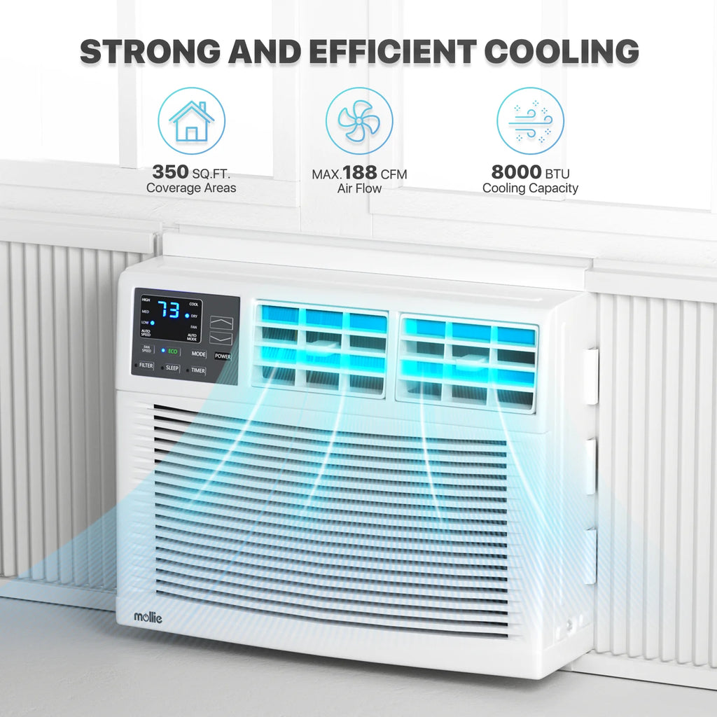 5,000 BTU Mechanical Window Air Conditioner with Multi-Speed Fan, White X642