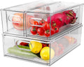 3 Pack Refrigerator Organizer Bins with Pull-out Drawer V353631