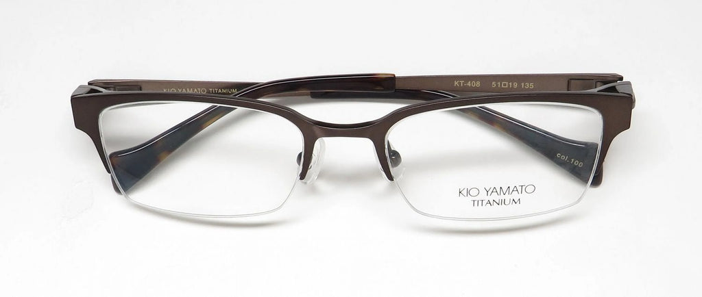 Titanium Metal Half-Rimless Eyeglass Frame U96682