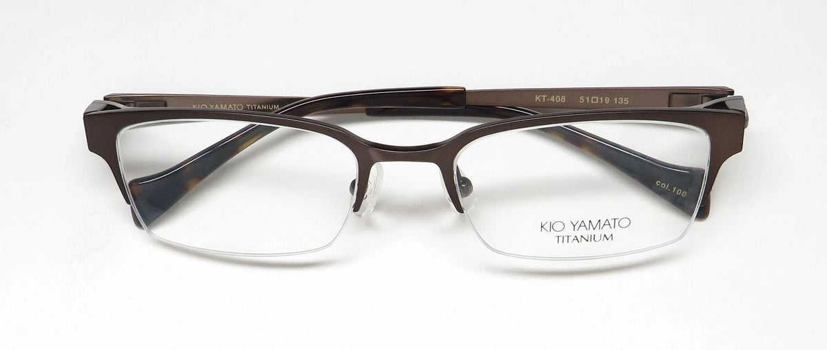 Titanium Metal Half-Rimless Eyeglass Frame U96682