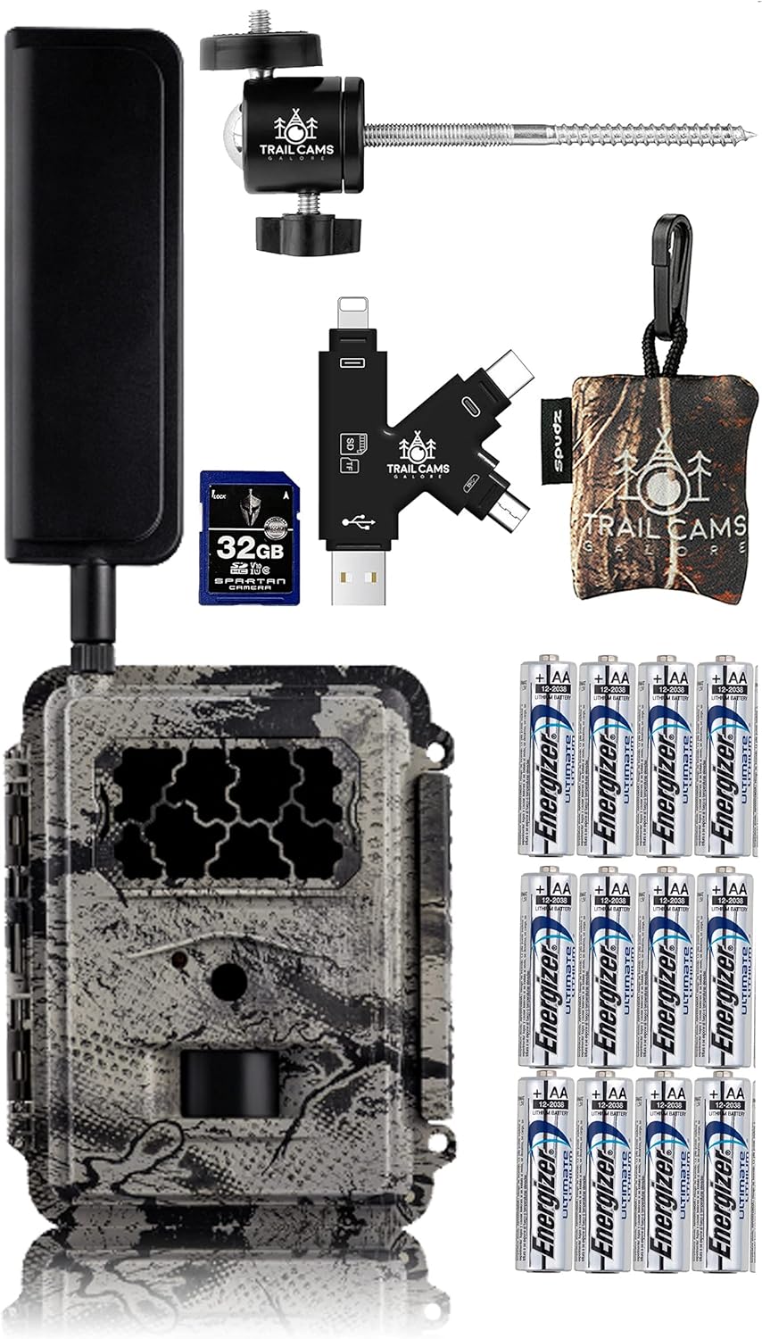 4G LTE Wireless Camera with Batteries, SD Card, Card Reader, Mount, and Microfiber Cloth Screen Cleaner K234411