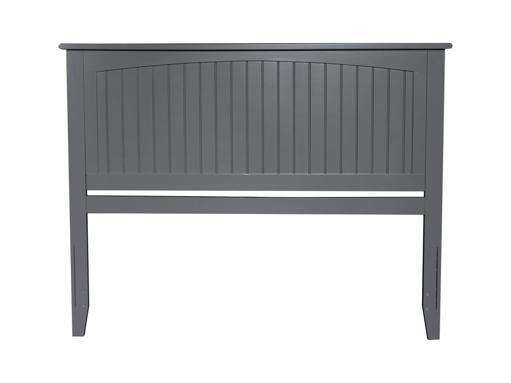 Queen Wood Panel Headboard with Device Charger in Gray H6078