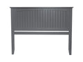 Queen Wood Panel Headboard with Device Charger in Gray H6078