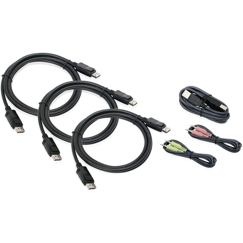 Triple View DisplayPort Cable Set with USB and Audio J2084