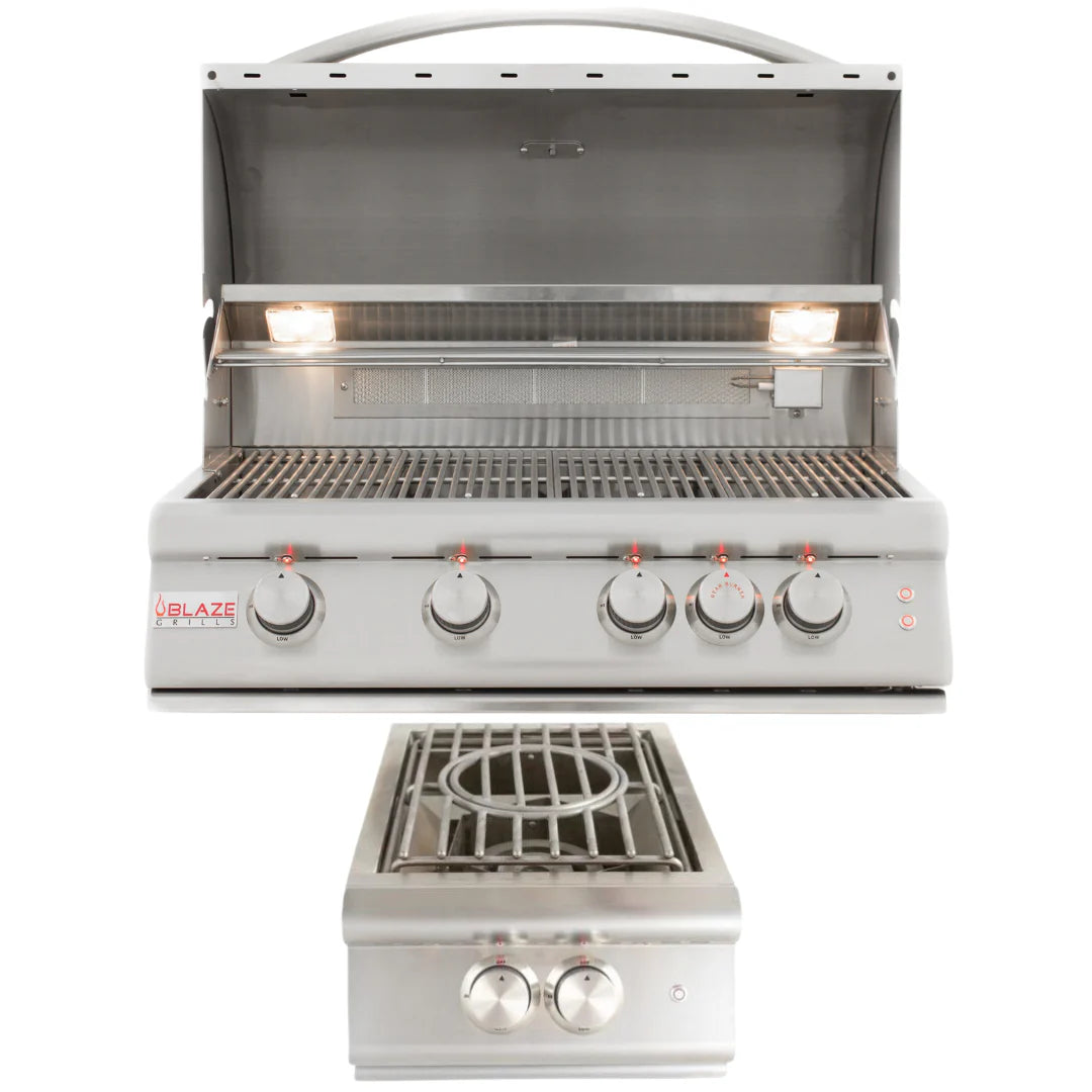 32 in. Natural Gas Grill & Side Burner Y17795
