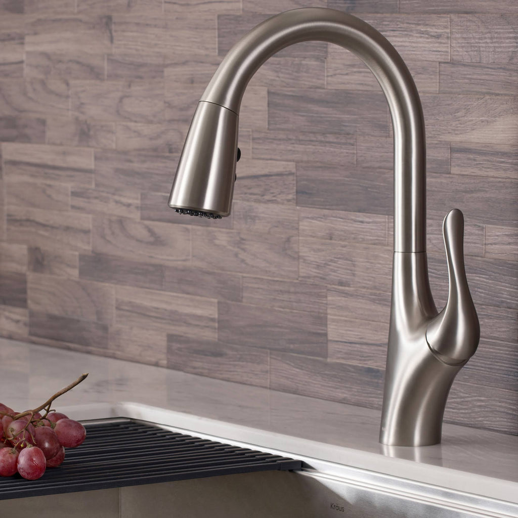 Stainless Steel Single Handle Pull-Down Kitchen Faucet H13485