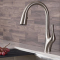 Stainless Steel Single Handle Pull-Down Kitchen Faucet H13485