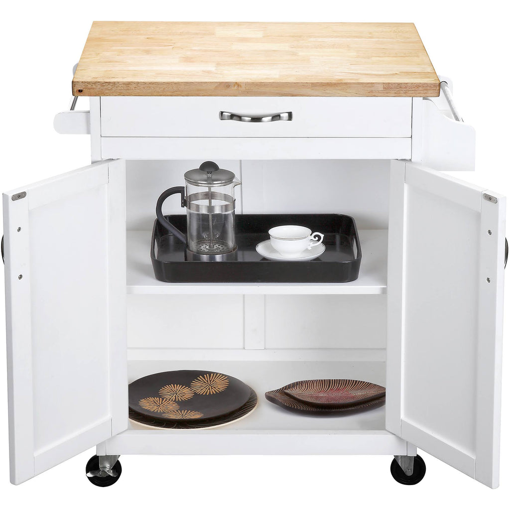 White Kitchen Island Cart Z398